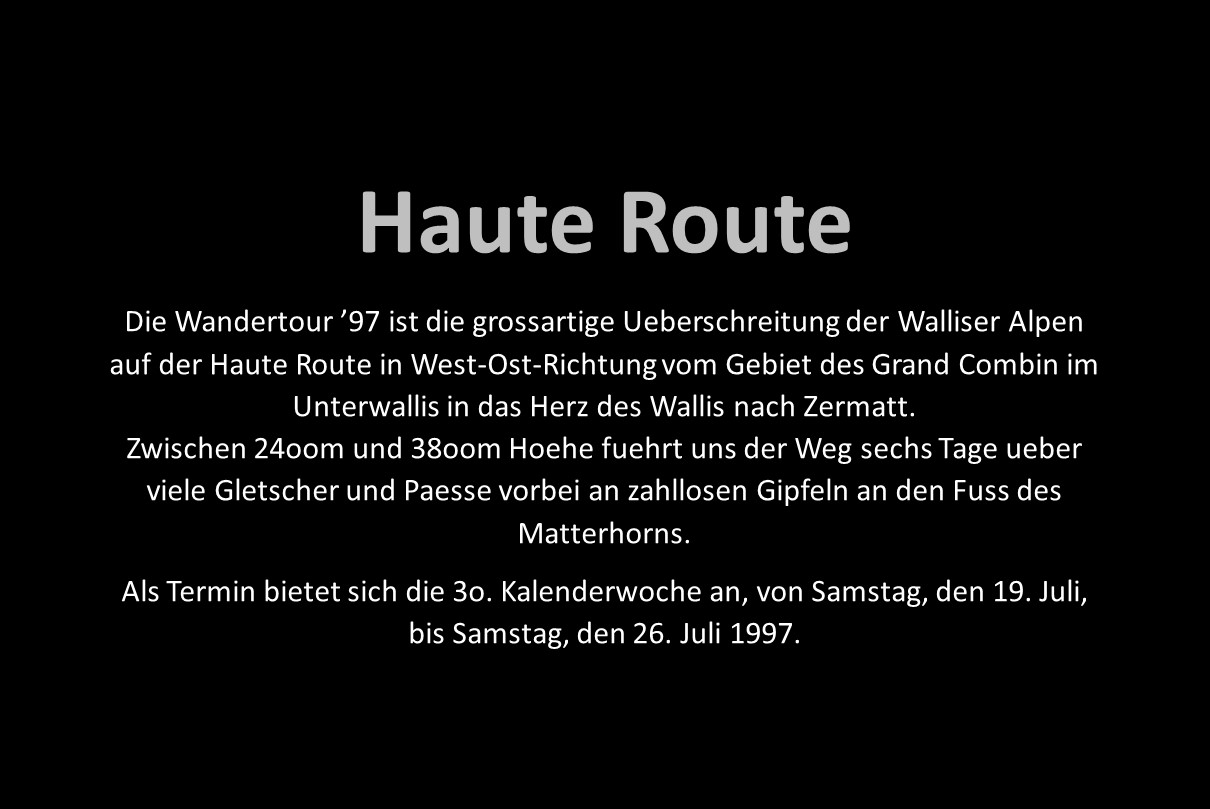 Haute Route 1997