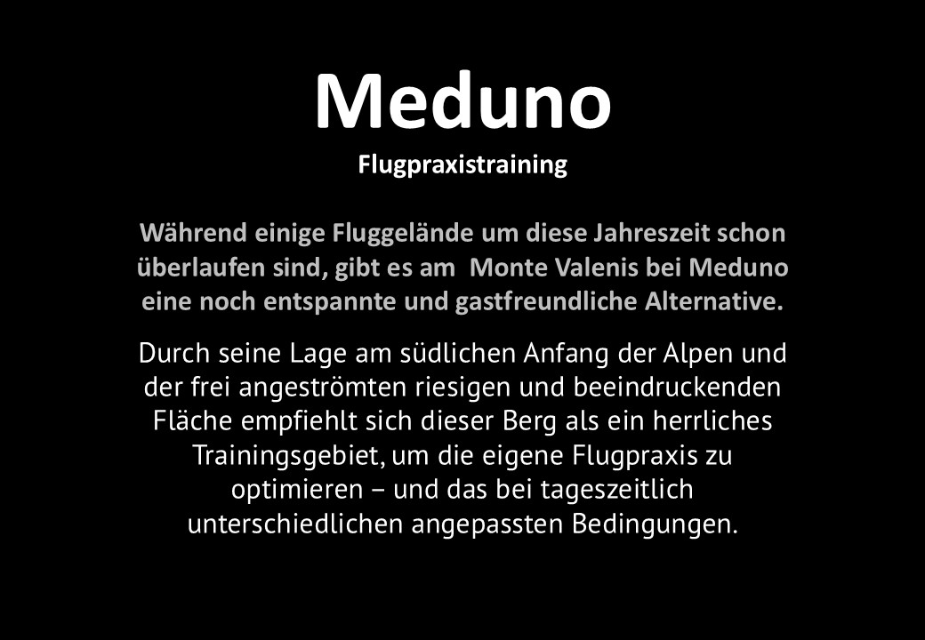 Flugpraxistraining Meduno 2o26